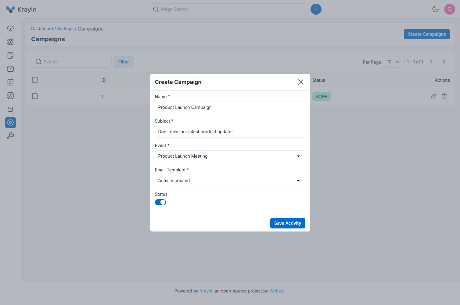 Create Campaign