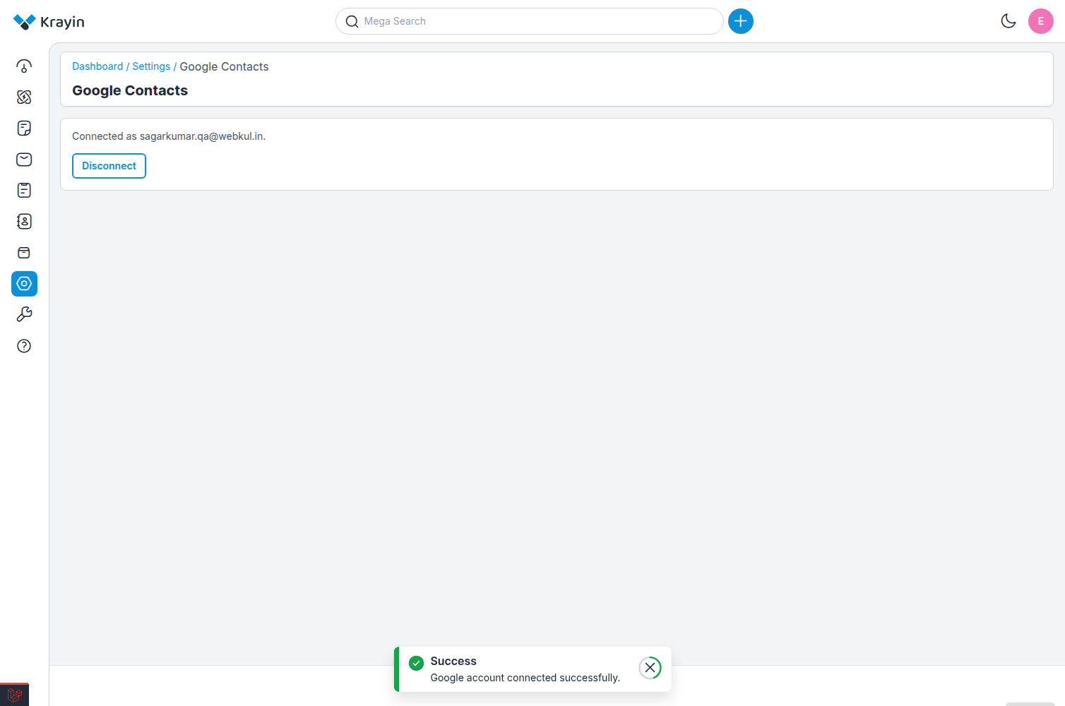 Connected Google Account