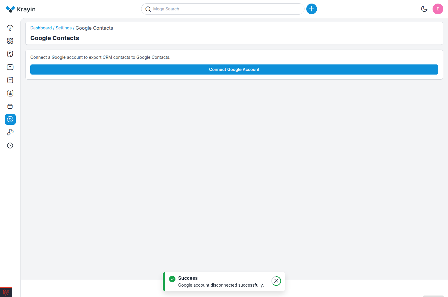 Connect Google Account