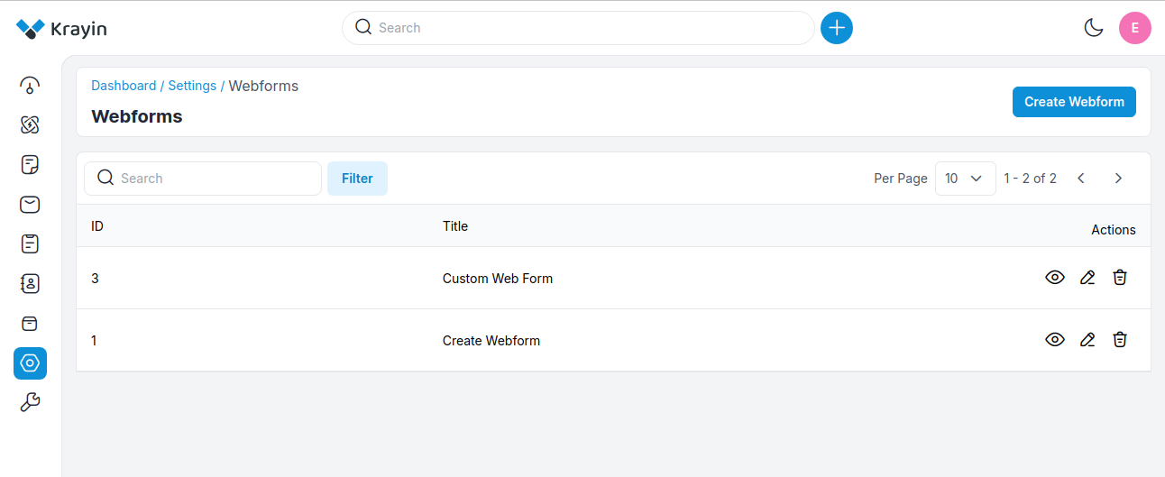 Webforms Grid